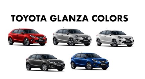 Toyota Glanza Colors: Red, Grey, Blue, Silver, White - GaadiKey