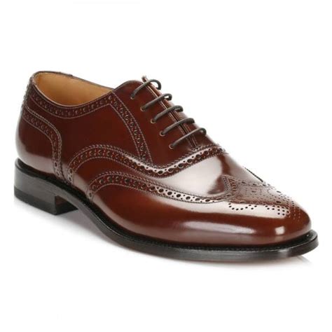 Brown Leather Classic Day Brogue Shoes by Loake - Kilts 4 Less