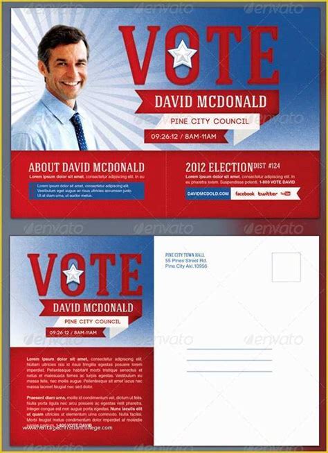 Free Campaign Cards Template Of Political Postcard Template – 12 Free Psd Vector Eps Ai ...