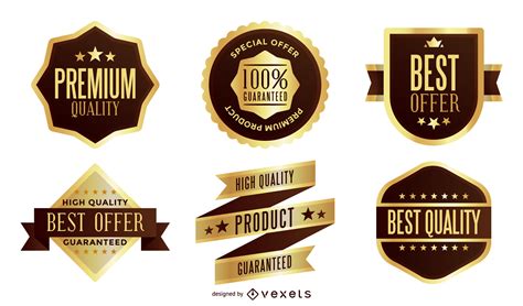 Gold Label Vector Pack Vector Download