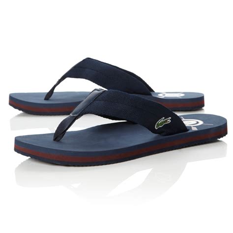 Lacoste Randle Toepost Flip Flop Sandals in Blue for Men | Lyst