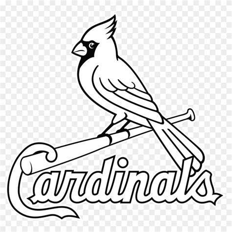 Louis Cardinals Logo Black And White - St Louis Cardinals Silhouette, HD Png Download ...