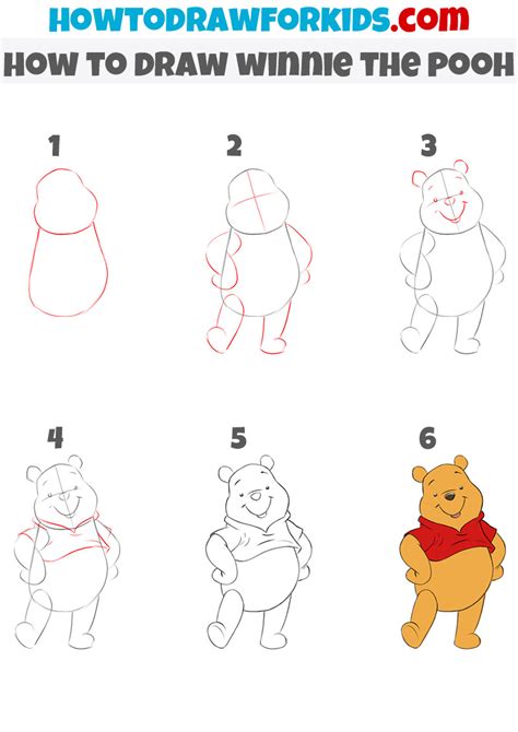 How To Draw Winnie The Pooh Easy Winnie The Pooh Drawing Tutorial ...