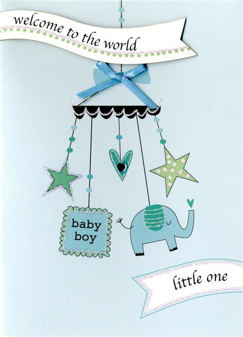 Welcome Baby Boy New Baby Greeting Card | Cards