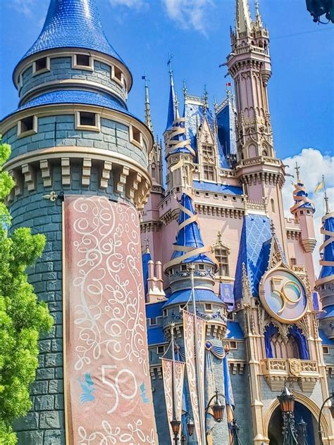 Disney World 50th Anniversary Castle in 2024 | Disney world, Disney ...