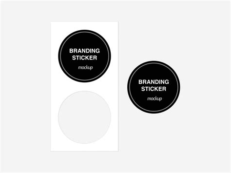 Free Branding Sticker Mockup (PSD)