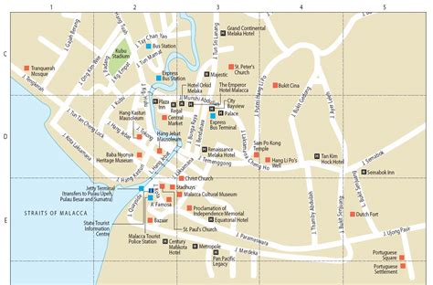 Melaka Malaysia Tourist Map - Melaka • mappery