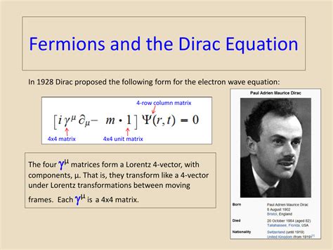 Lecture.8.Fermions and the Dirac Equation