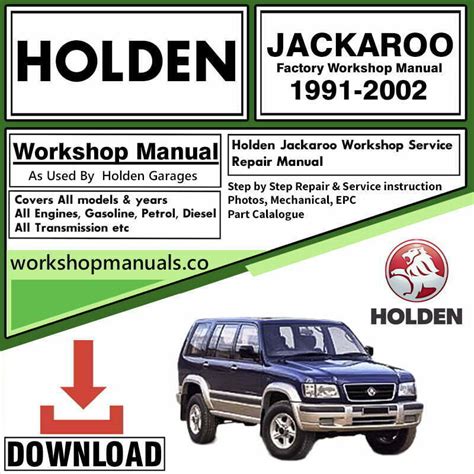 Holden Jackaroo Workshop Repair Manual – Workshop Repair Manuals Download Co