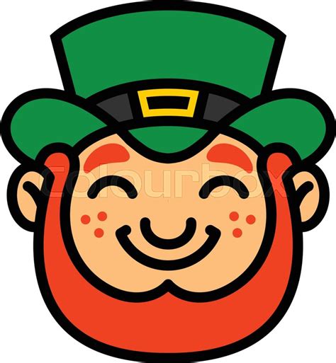 Leprechaun Face Vector Icon | Stock vector | Colourbox