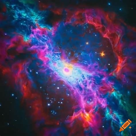 Vibrant supernova explosion on Craiyon