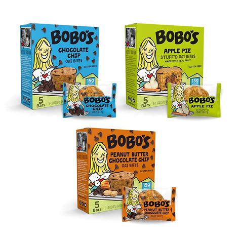 Bobo's Stuff'd Oat Bites Variety Pack - Original Apple Pie, PB & Jelly (6x5 Pack Box) | Gluten ...