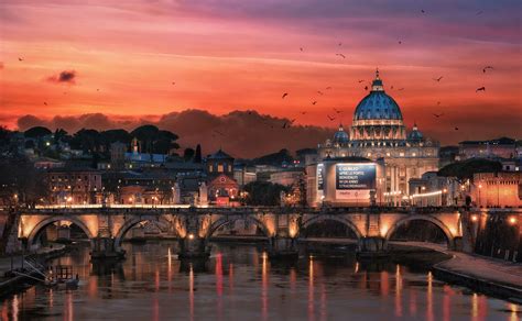 Just another sunset in Rome. | Rome at night, Metropolitan city of rome, Rome italy