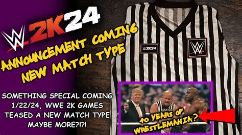 WWE 2K24 UPDATE: INCOMING Announcement/ NEW MATCH TYPE?!👀 - YouTube