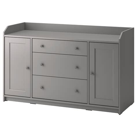 HAUGA Buffet, gris, 140x84 cm - IKEA