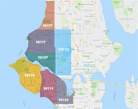 Map Of Downtown Seattle Map Of Zip Codes | Images and Photos finder