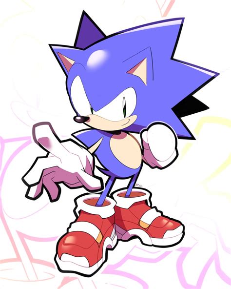 「Brainworms kept telling me to draw sonic」|artsyRC😴のイラスト