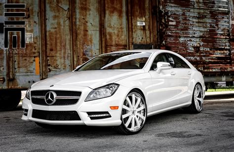 White Mercedes CLS on Forgiato Custom Wheels — CARiD.com Gallery