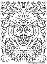Scary Halloween Coloring Sheet  Free Printable Pages sketch template