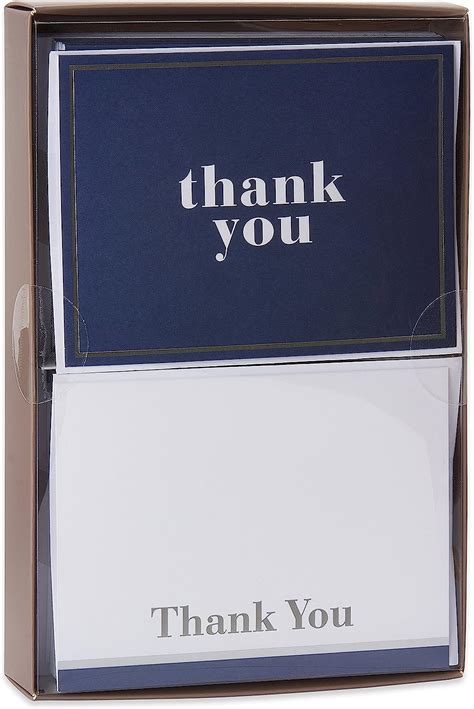 American Greetings Thank You Cards with Envelopes, Blue and White (50 ...