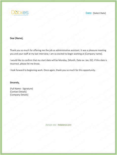 Thank You Letter for Job Offer - Download free Samples & Templates