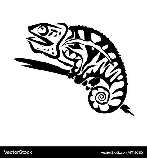 Cute chameleon image Royalty Free Vector Image