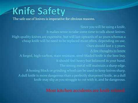 PPT - Knife Safety PowerPoint Presentation, free download - ID:2154006