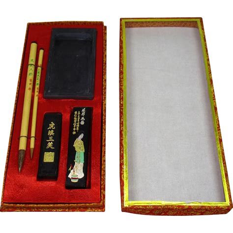 Chinese Vintage Set of Calligraphy Tools from manyfacesofjapan on Ruby Lane