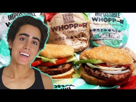 Impossible Whopper VS Regular Whopper - YouTube