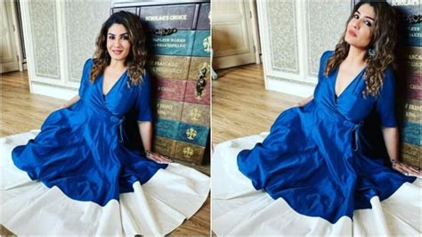 Raveena Tandon, in a stunning dress, is painting Instagram blue ...