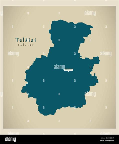 Modern Map - Telsiai LT Stock Vector Image & Art - Alamy