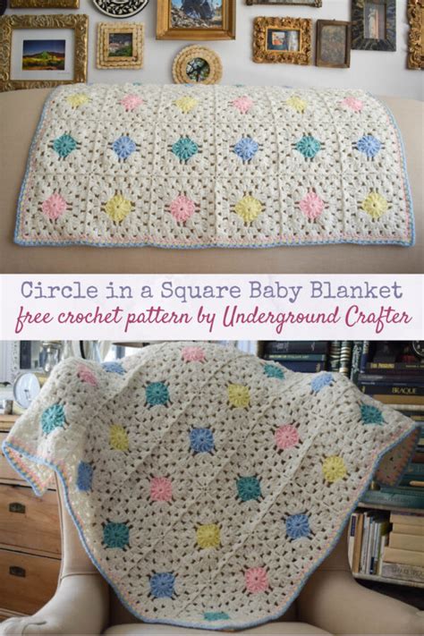 Crochet Granny Square Baby Blanket Pattern - Ava Crochet