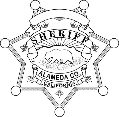 ArtStation - Alameda County Sheriff vector badge svg 7 pointed sheriff ...