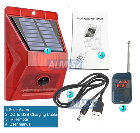 Solar-Powered Motion Sensor Alarm With IR Remote