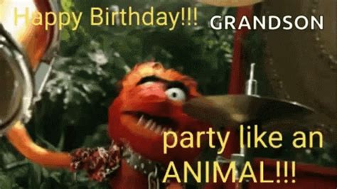 Happy Birthday Grandson Cookie Monster Theme GIF | GIFDB.com