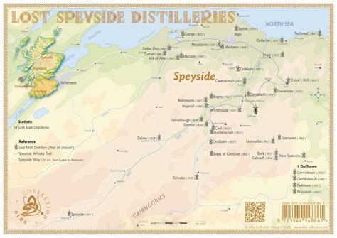 Whisky Distilleries Speyside - Tasting Map