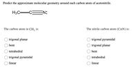 Answered: Predict the approximate molecular… | bartleby