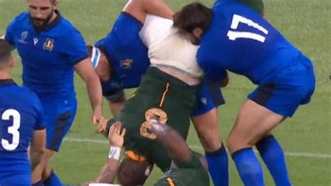 Rugby World Cup 2019: South Africa Vs Italy, Andrea Lovotti red card ...