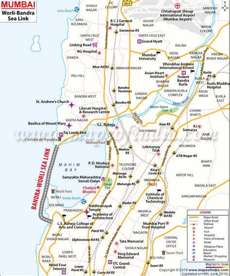 Bandra Worli Sea Link Map