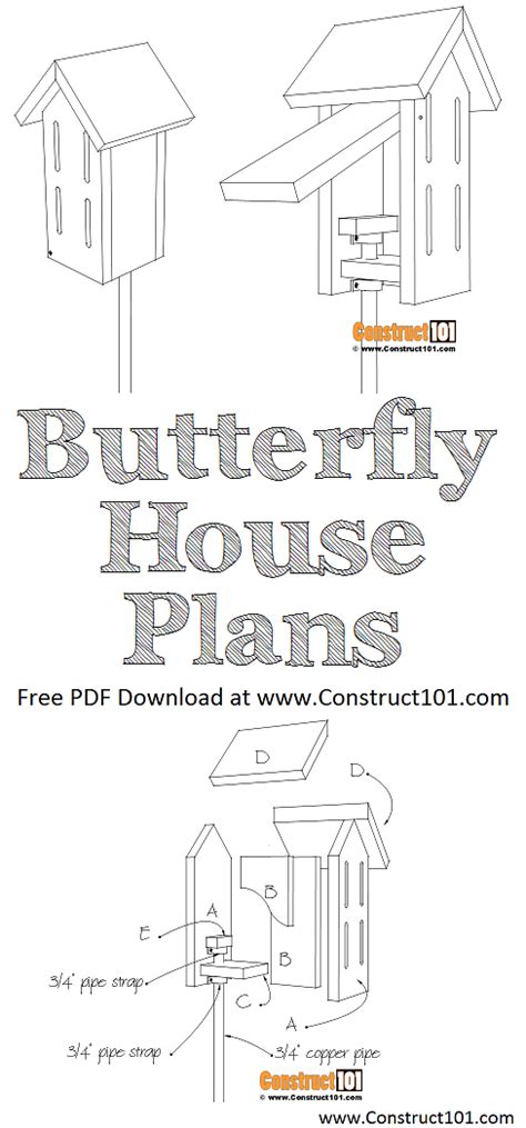 Simple Butterfly House Plans - PDF Download - Construct101