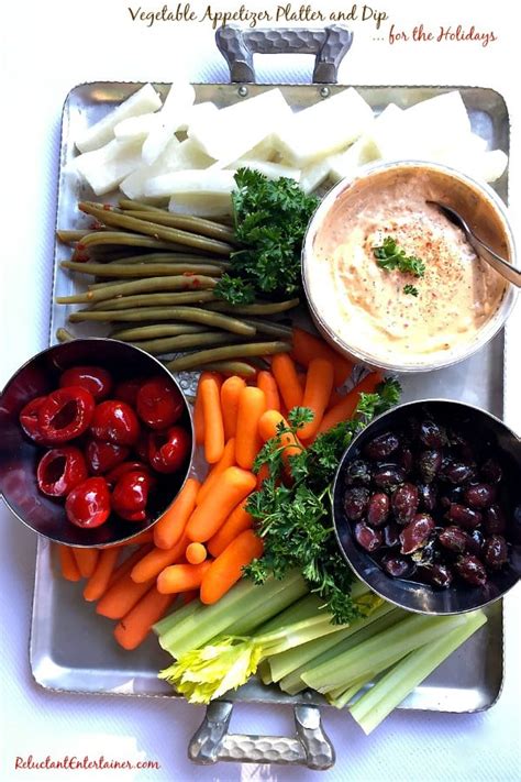 Vegetable Appetizer Platter and Dip for the Holidays - Reluctant ...