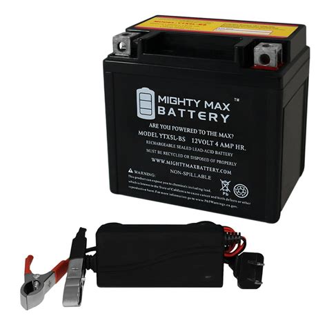 YTX5L-BS Battery Replaces AutoCraft Power Sport + 12V 1Amp Charger - Walmart.com - Walmart.com