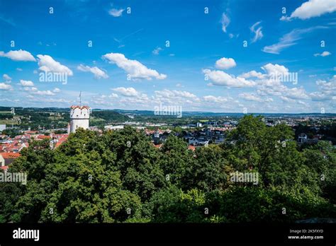 Germany, Panorama view ravensburg city skyline beautiful village in summer with blue sky and sun ...