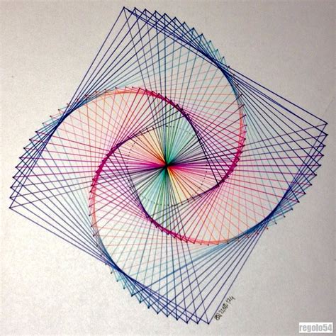 Regolo | String art patterns, Geometric drawing, String art
