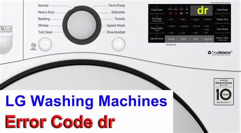 LG washer error code DR