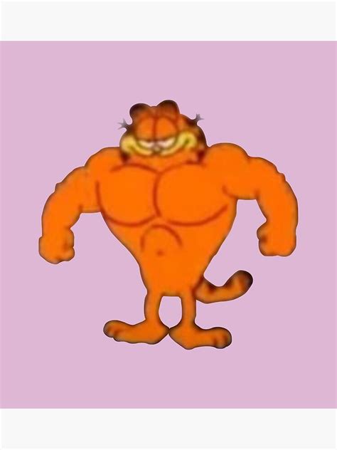 "Buff Garfield Meme" Poster for Sale by tttatia | Redbubble