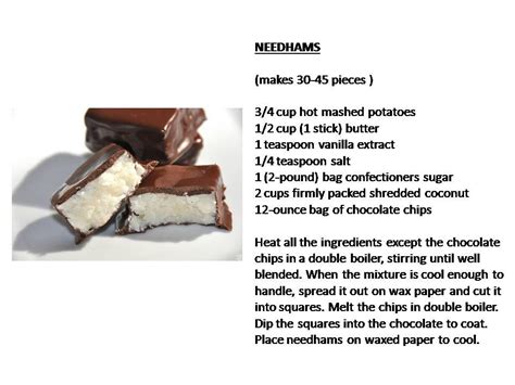 Needhams potato candy are typical to Maine. - Linda Lenberg's recipe ...