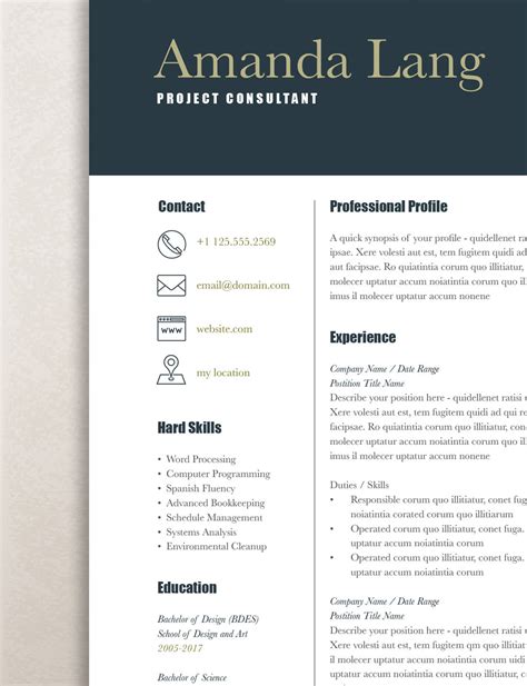 Cv Template Word Professional / Professional Resume Templates Word on Behance / 358 cv template ...