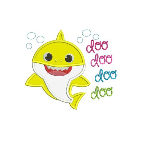 Baby Shark Doo Doo Doo Applique Design