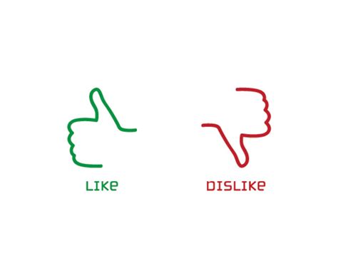 Like Dislike Buttons Vector Art & Graphics | freevector.com